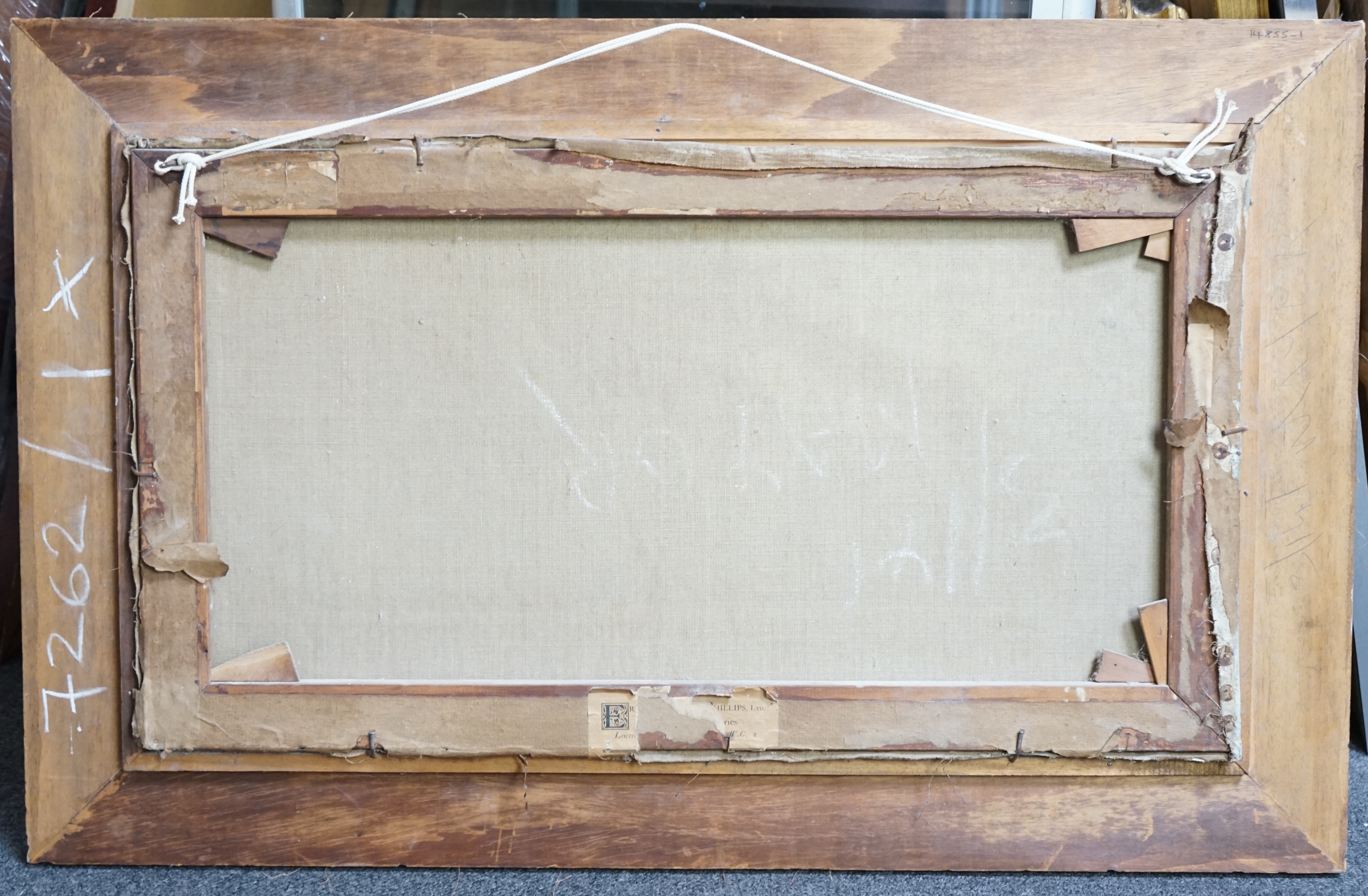 A George III mahogany concertina action folding games table, width 79cm, depth 40cm, height 72cm